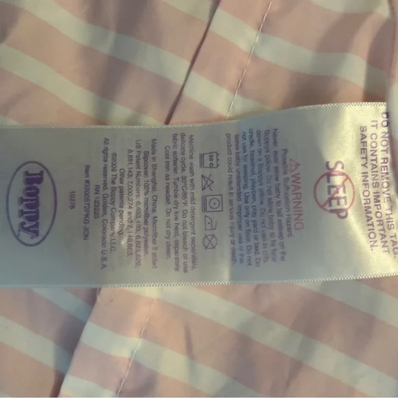 Pink and White Striped Boppy Nursing Pillow - Picture 4 of 4